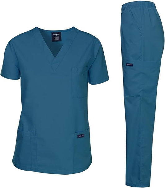 Sivvan Medical Uniform Mens Scrub Set Medical Scrubs Top and Pants Size XL
