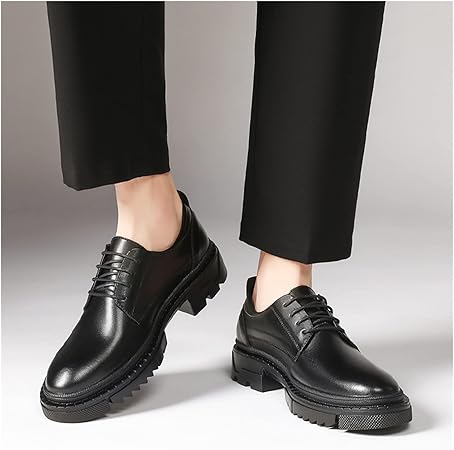 KEIOMI Men's Leather Shoes Black Men's Shoes Korean Style British Business Formal Casual Leather Shoes Men Men Formal Shoes