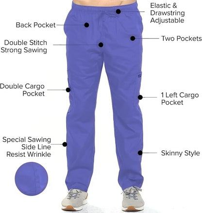 Dagacci Scrubs Medical Uniform Women and Man Scrubs Set Medical Scrubs Top and Pants