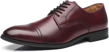 Mens Leather Updated Classic Cap Toe Oxfords Lace Dress Shoes size 12W