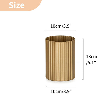 NUPTIO Gold Flower Vases for Centerpieces: 2 Pcs 5.1 inch Metal Flower Vase Flowers Stand Wedding Centerpieces for Tables Centerpiece Table Decorations