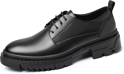 KEIOMI Men's Leather Shoes Black Men's Shoes Korean Style British Business Formal Casual Leather Shoes Men Men Formal Shoes