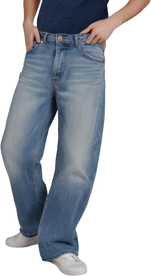 Men's Baggy Jeans Y2k Hip Hop Jeans Wide Leg Skater Denim Pants Casual Loose Fit Streetwear Skateboard Pants Trousers Size 32