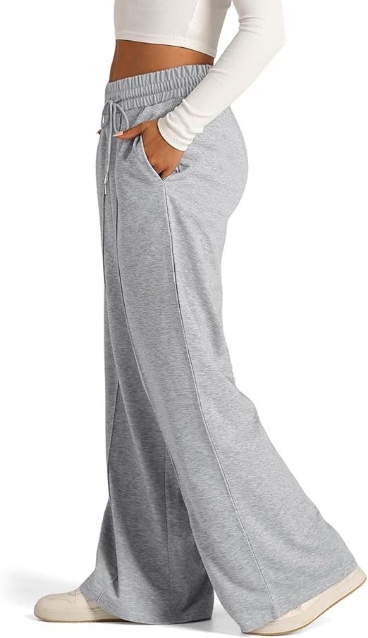 Oversized Sweatpants Women Baggy Lightweight Wide Leg Pants with Pockets Y2k High Waisted Flare Sweatpants Joggers  Size 2