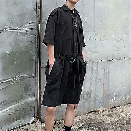 SLATIOM Black Green Jumpsuit Men's Overalls Long-Sleeved Jumpsuit Jogging Men Size XL