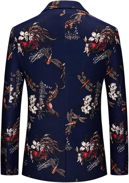 Men's Gold Sequin Blazer Shiny Glitter Blazer Shawl Collar Wedding Party Stage Costumes, size 36