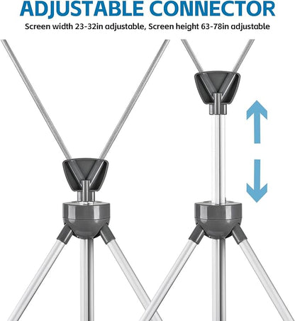USCNC X Banner Stand Adjustable Fit Banner 23 x 63 to 32 x 78 Inch, Portable Travel Bag, Bigger, More Adaptable Advertising, Stores, Tradeshow, Restaurant, Event, Birthday & Party (1 PACk)