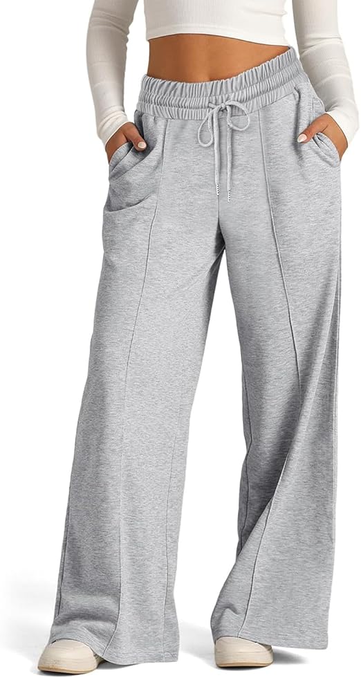 Oversized Sweatpants Women Baggy Lightweight Wide Leg Pants with Pockets Y2k High Waisted Flare Sweatpants Joggers  Size 2