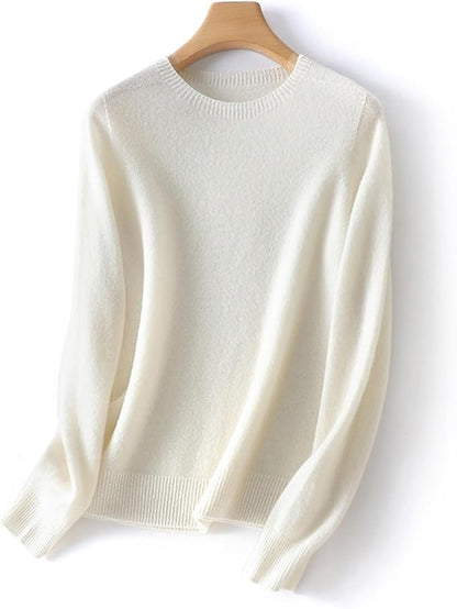 Seamless 26 Counts 100% Merino Wool Pullover Sweaters for Women Thin Knitwear Female Undershirt Basic Jumper Tops size XL