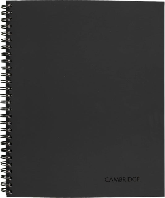 Cambridge Limited Business Notebook, Legal Ruled, 8-1/4" x 11", 80 Sheets, Soft Touch Flexible Cover, Wirebound, Gray (06062)