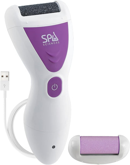Spa Sciences Viva Most Powerful Pedicure Tool Available-Professional Electronic Foot Smoothing Pedi Tool for Removing Hard, Dry, Cracked Skin/Calluses on Feet, Rechargeable-2 Treatment Heads Included