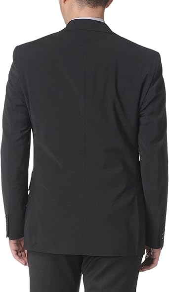 Men's Slim Fit Suit Separates, Solid Black, 36 Regular Size 42R