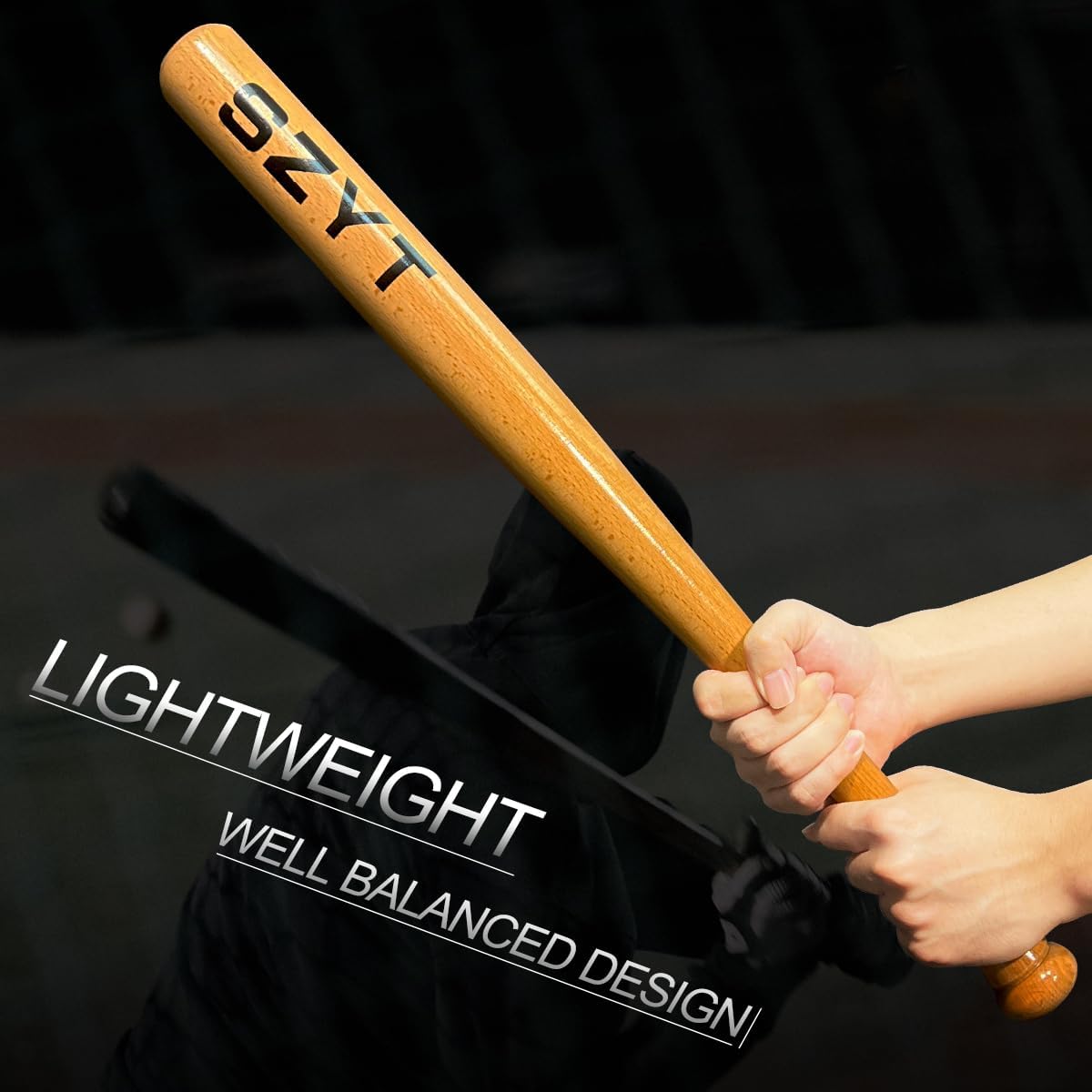 25 inch, 29 inch, 33 inch Wood Baseball Bat Self-Defense Softball Bat Home Defense Lightweight Yellow