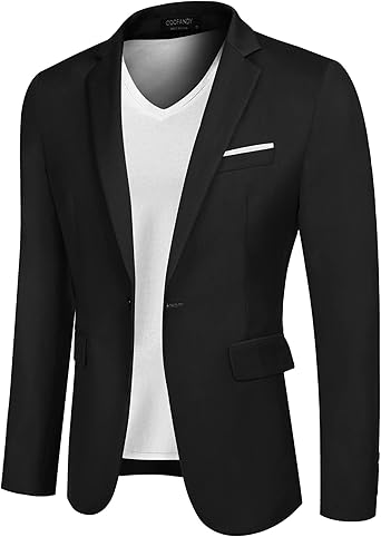 COOFANDY Mens Blazer Sport Coats Casual Slim Fit Suit Jacket Business One Button Blazers  Size 38
