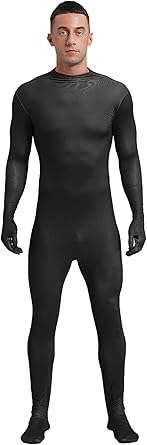 Men's One Piece Full Bodysuit High Elastic Unitard Shapewear Tight Smooth Jumpsuits  Size No