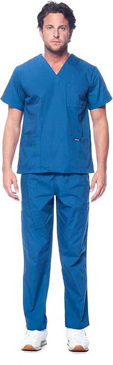 Sivvan Medical Uniform Mens Scrub Set Medical Scrubs Top and Pants Size XL