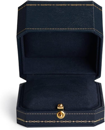 Oirlv Noble Engagement Ring Box Octagonal Ring Box for Wedding Ceremony