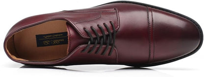 Mens Leather Updated Classic Cap Toe Oxfords Lace Dress Shoes size 12W