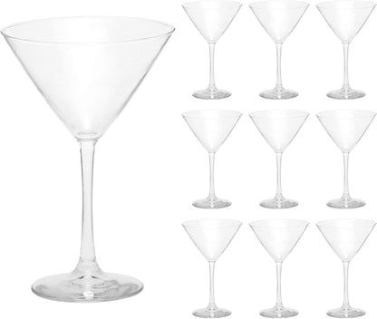 DISCOUNT PROMOS Martini Glasses by ARC 10 oz. Set of 10, Bulk Pack - Perfect for Hotel, Bar, Restaurant or Lounge - Clear