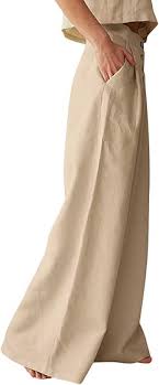 Plus Size Womens Winter Pants Pants Color Solid Casual High Button Cotton Ladies Leg Plus Size Loose Pants for Size 4