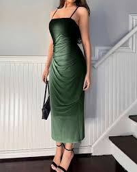 Realtix Satin Silk Backless Tube Tops Maxi Dress for Women Low Back Hollow Out Elegant Strapless Long Dresses Wedding Guest Size M