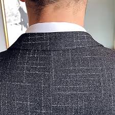 Men's Dark Plaid Classic Retro Formal Three-Piece SuitSize 40