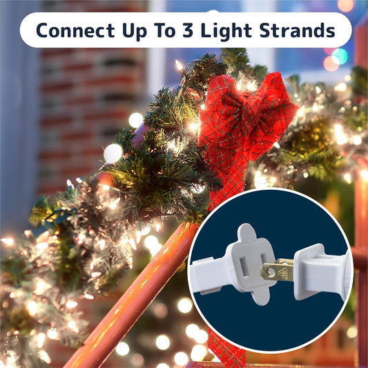 PREXTEX Christmas Lights - 500 Clear Bulbs on 100 ft White Wire, Warm Twinkle Lights String for Indoor and Outdoor Holiday Decorations - Clear Warm White