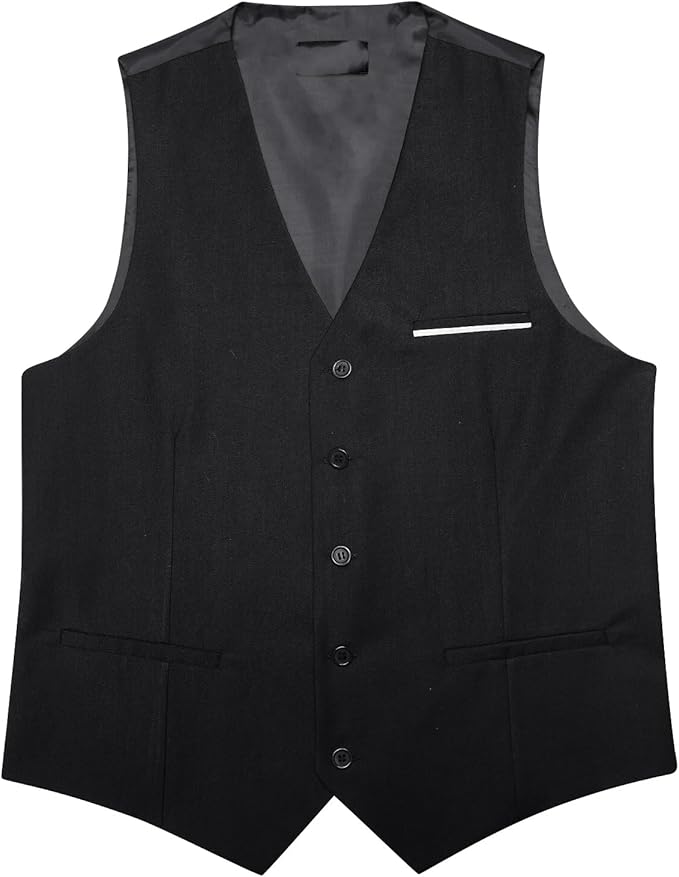 Blitz Moda Black Suit Vest Adult Small Men Formal Church Cocktail  Size L