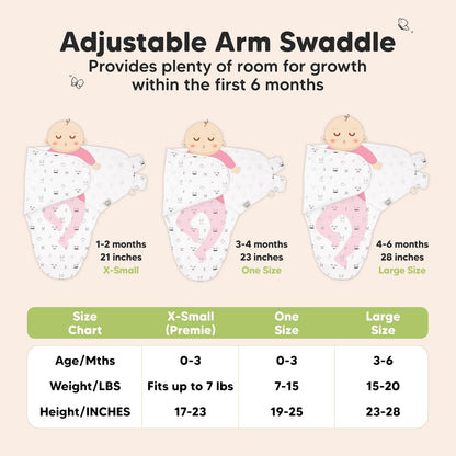 KeaBabies 3-Pack Organic Baby Swaddle Sleep Sacks - Swaddles for Newborns, Infant 0-3 Months, Baby Girls, Boys, Soft & Snug Newborn Sleep Sack, Nursery Swaddling Blankets (Nordic)