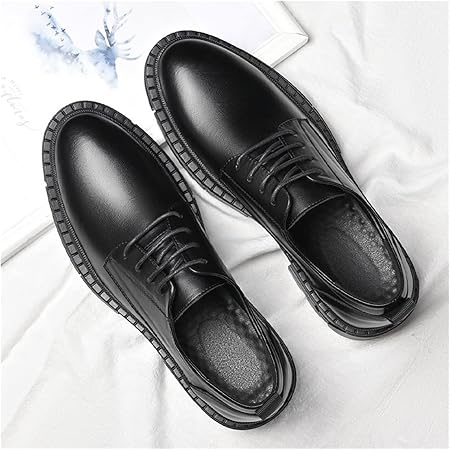 KEIOMI Men's Leather Shoes Black Men's Shoes Korean Style British Business Formal Casual Leather Shoes Men Men Formal Shoes