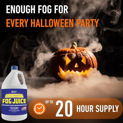Essential Values Fog Machine Fluid 3.78 litres - Fog Juice Long-Lasting Medium Density Fog for Water Based Foggers, Perfect for 400 Watt to 1500 Fog Machines - Outdoor or Indoor