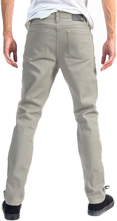 Alta Men Designer Fashion Slim Skinny Fit Stretch Denim Jeans Pants - Light Grey Size 11/12