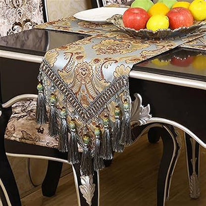 Handmade Simple Table Runners European Luxury Jacquard Modern Fashion Minimalist Table Runner Tablecloth Embroidered Table Runners Table Flag Dinner Mats Kitchen Home Textile Christmas and New Year d