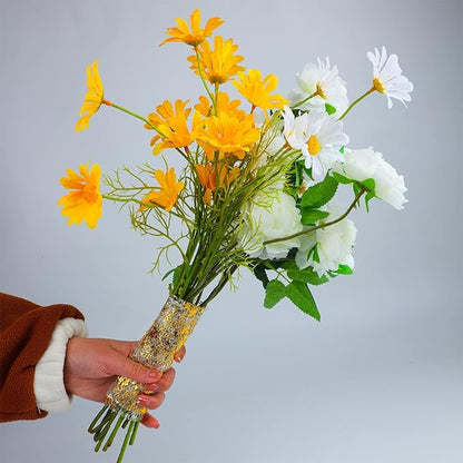 Snowkingdom 2 Pieces Gold Table Runner, Sequin Glitter Foil Metallic Thin Mesh Runner Roll 11"x108", Gold Table Decorations for Event Party, Wedding, Birthday Party, Christmas