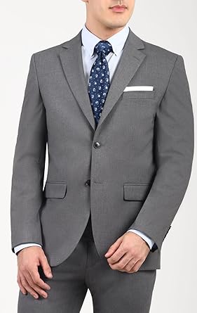 Dobell Mens Grey Suit Jacket Regular Fit  size XL