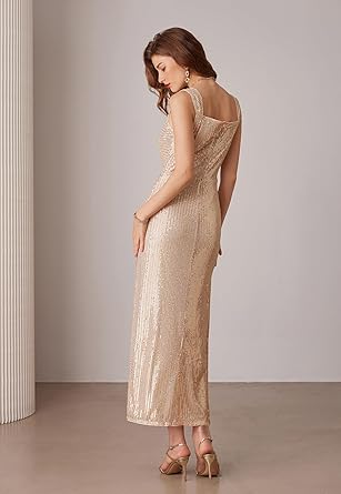 GRACE KARIN Women Sequined Party Dress - Sparkling Elegant Formal Bodycon Dress size S