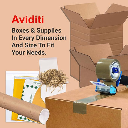 Aviditi Shipping Boxes Small 12"L x 12"W x 12"H, 25-Pack | Corrugated Cardboard Box for Packing, Moving and Storage