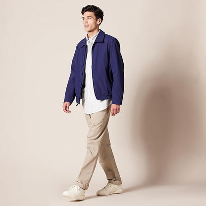 Amazon Essentials Men's Oxford Shirt, Slim-Fit Stretch, Long-Sleeve, Button Up Size L