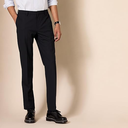 Amazon Essentials Mens Slim-Fit Wrinkle-Resistant Stretch Dress PantDress Pants  Size L