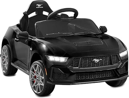 Best Choice Products Kids 12V Electric Ride On Car Officially Licensed Ford Mustang w/Parent Control, LED Lights, 2 Speeds, Bluetooth - Black