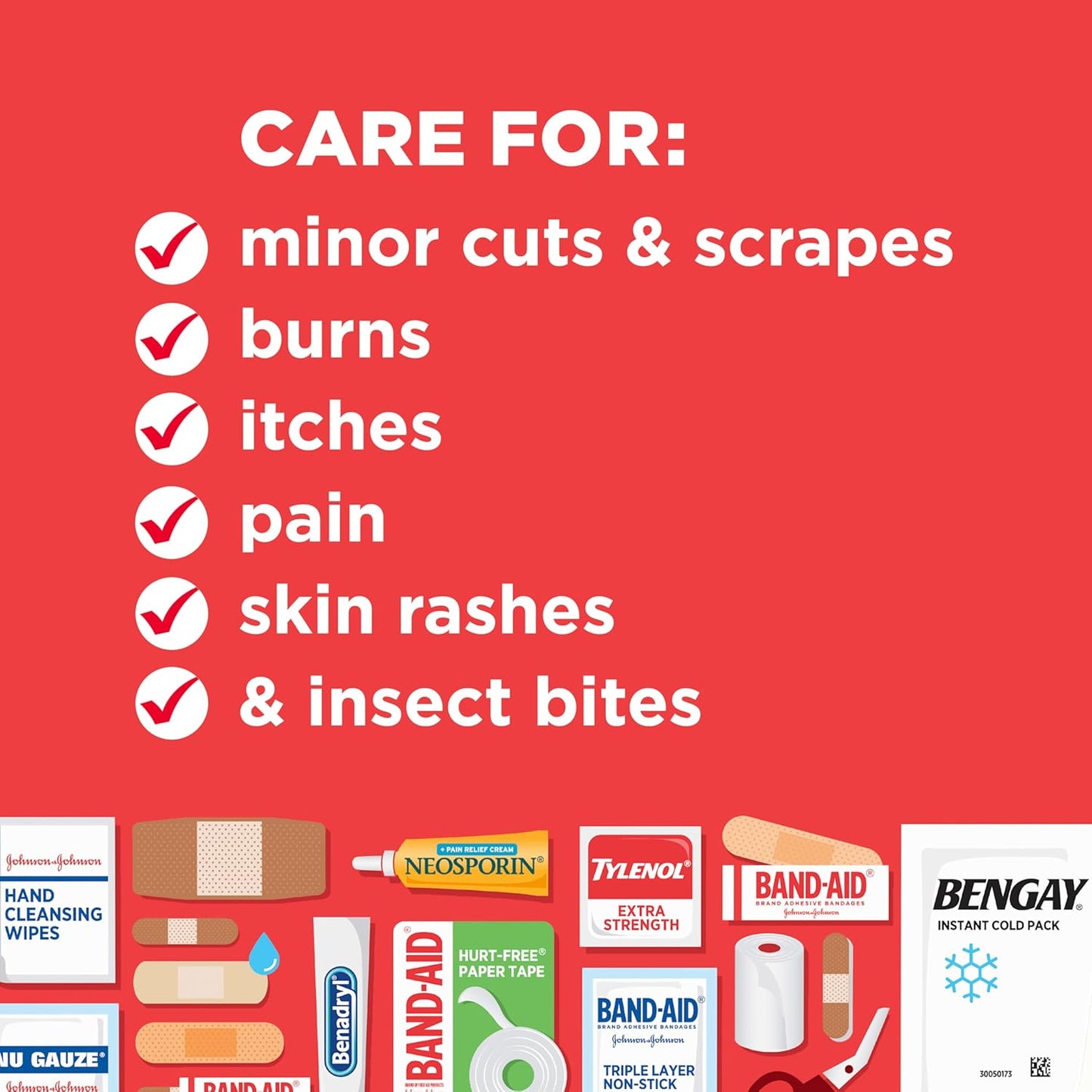 All-Purpose Portable Compact First Aid Kit for Minor Cuts, Scrapes, Sprains & Burns, Home, Car, Travel, Camping & Outdoor Emergency Kit, FSA/HSA Eligible, 160 Pieces