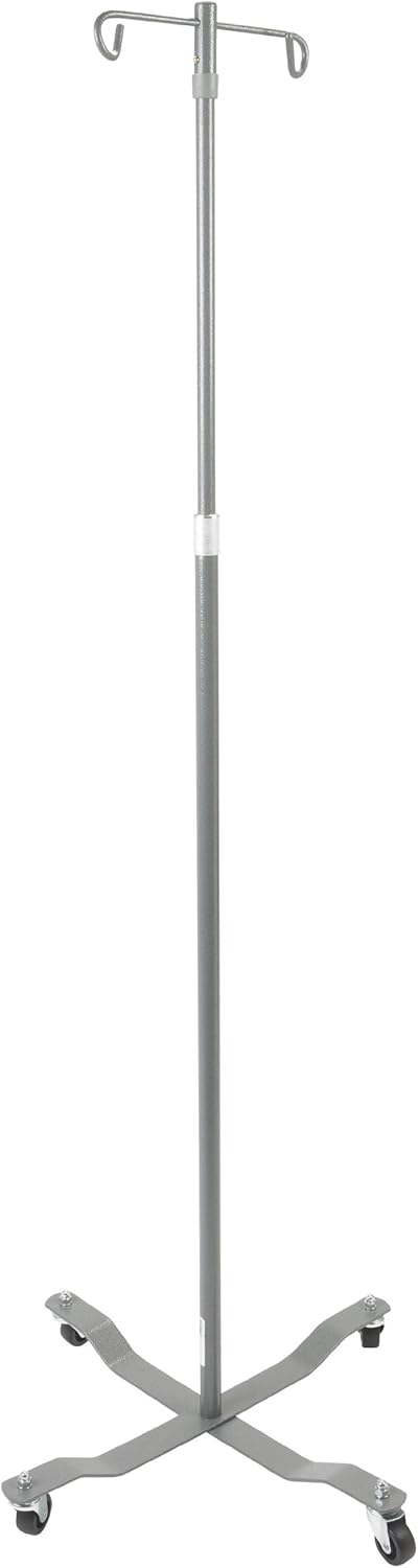 Drive Medical Economy Removable Top I. V. Pole, Silver Vein