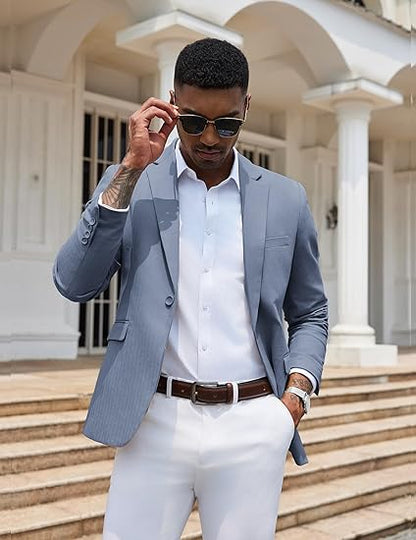 COOFANDY Mens Casual Blazer Slim Fit Sport Coats One Button Stylish Business Suit Jacket Size L