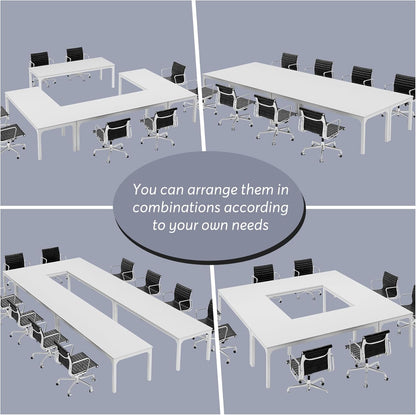 Tribesigns 6.5ft Conference Room Table, 78.74" W x 27.56" D Large Office Meeting Table, Modern Seminar Desk for Boardroom