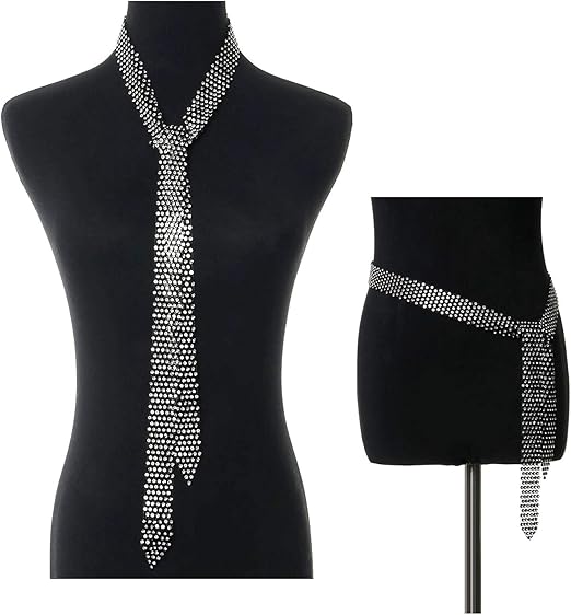 Glamorstar Rhinestone Neck Tie Gift for Women
