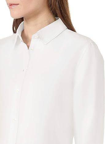 Amazon Essentials Women's Classic-Fit Long-Sleeve Linen Shirt size M