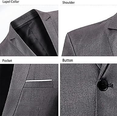 Mylldey Mens Blazers Slim Fit Business Casual Men Suit Sport Coat One Button Travel Blazer Lightweight Suit Jacket Size XL