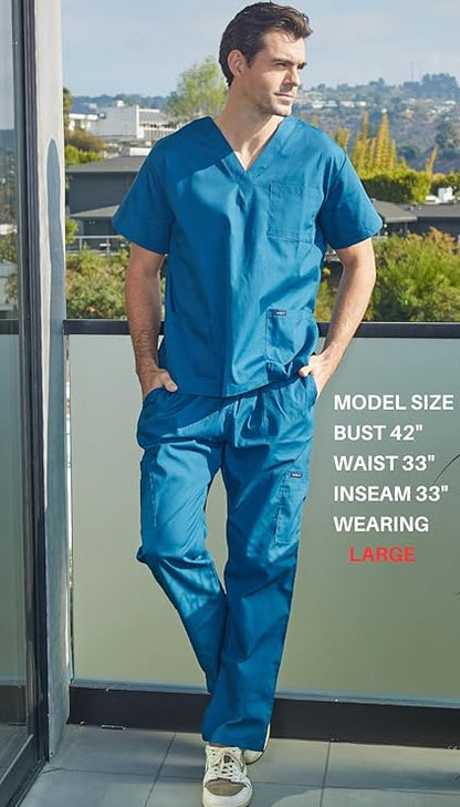 Sivvan Medical Uniform Mens Scrub Set Medical Scrubs Top and Pants Size XL