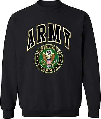 UNITED STATES ARMY CREW NECK SWEATSHIRT ARMY LOGO CREST PATRIOTIC No size