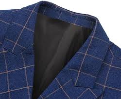 Slim Fit Mens Plaid Blazers Coats Elegant Plaid Jacket  size 40